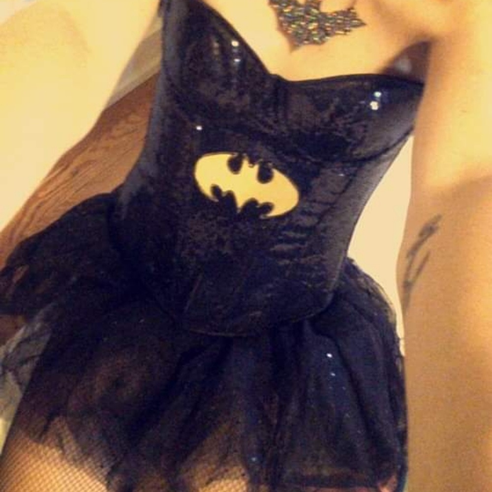 Sequin batgirl corset